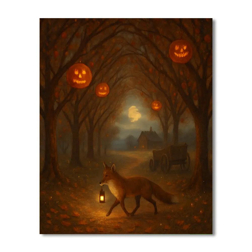 Enchanted Orchard Path Number painting