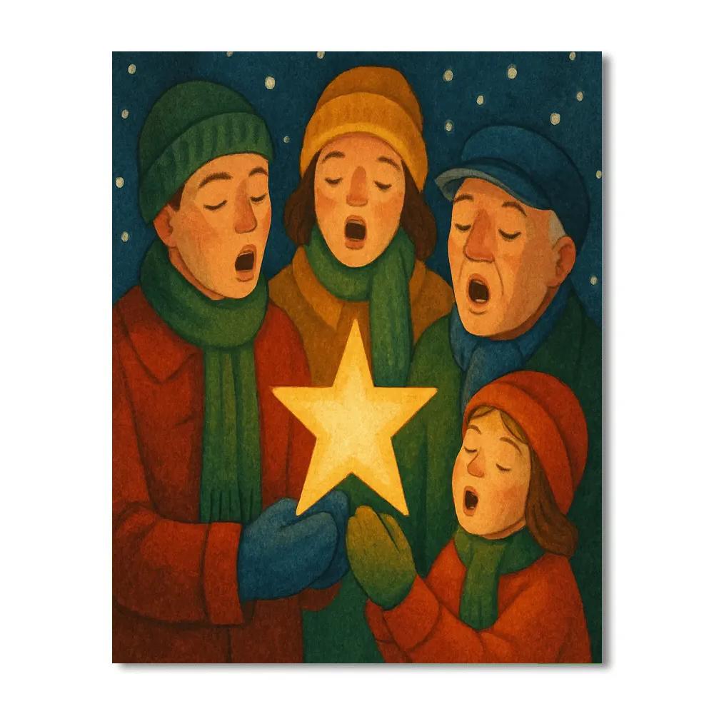Midwinter Carol Circle paint by number
