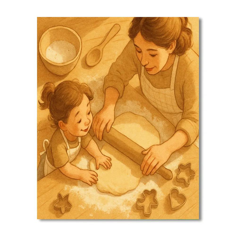 Kitchen Baking Bond With Mom Paint by numbers art