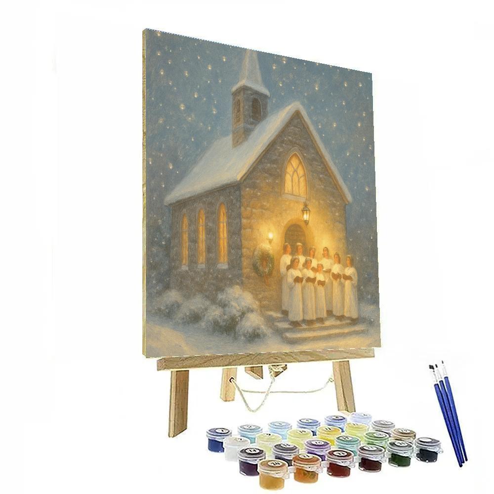 Moonlit Church Choir Paint by numbers art