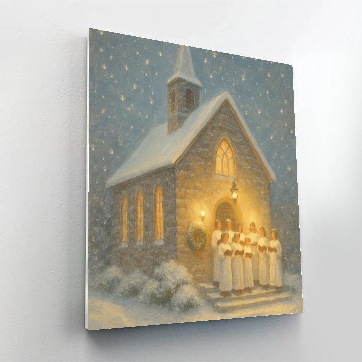 Moonlit Church Choir Paint by numbers art