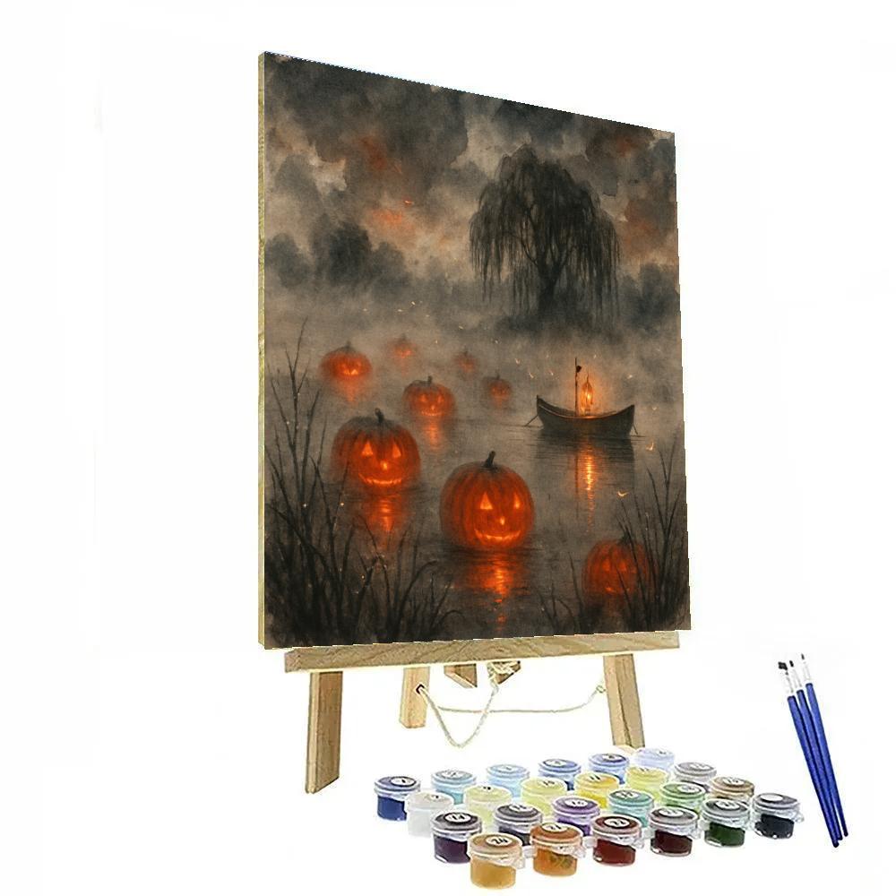 Fogbound Pumpkin Marsh Numbered painting kits