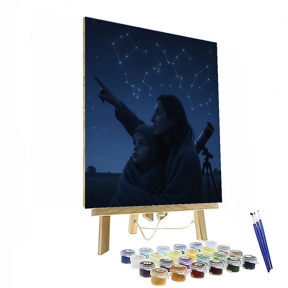 Stargazing Blanket Night With Mom Painting by numbers kit