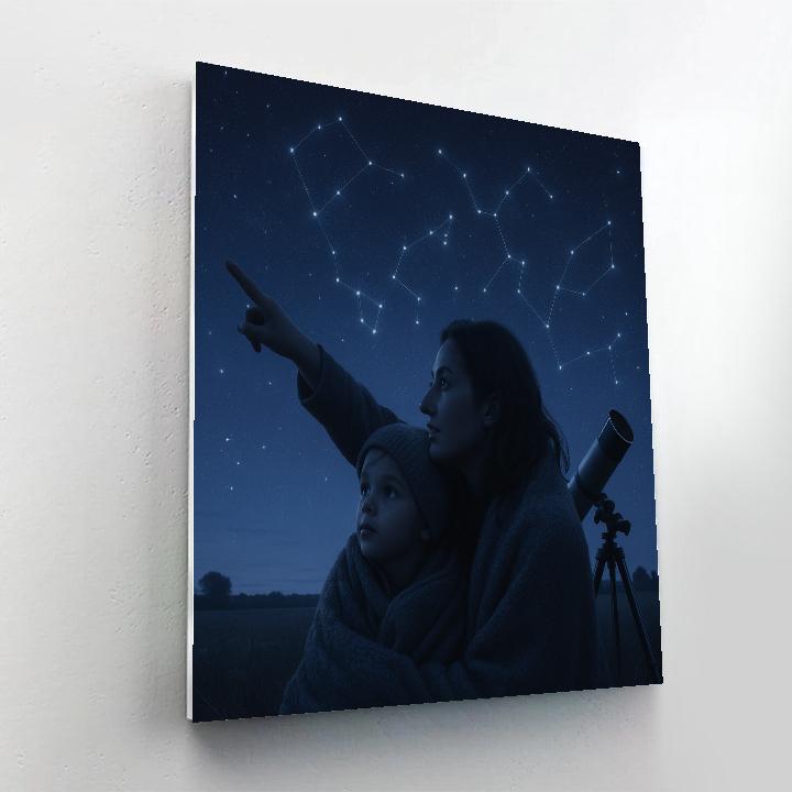 Stargazing Blanket Night With Mom Painting by numbers kit