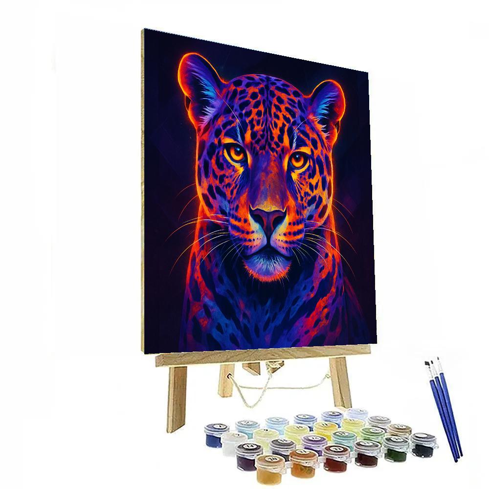 Majestic Jaguar Radiance Paint by numbers art