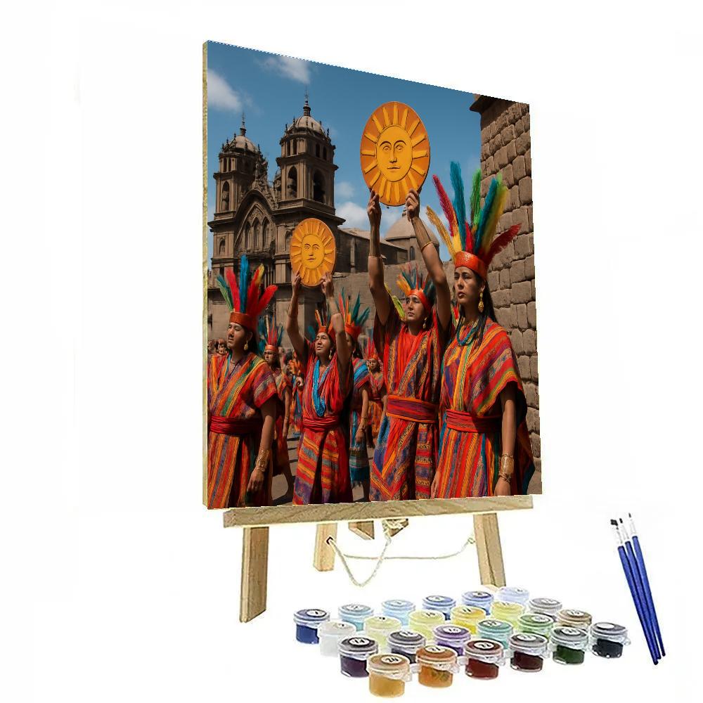 Inti Raymi Sun Festival Cusco Plaza Paint by numbers art