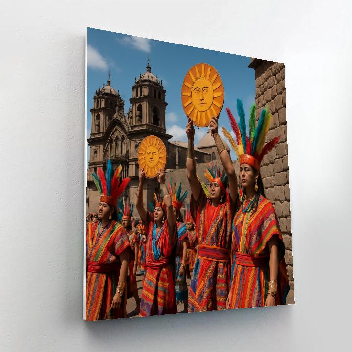 Inti Raymi Sun Festival Cusco Plaza Paint by numbers art