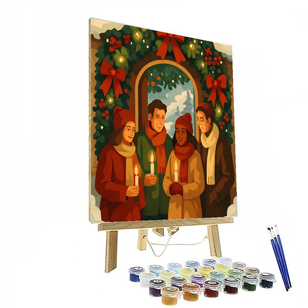 Winter Garland Gathering paint by color