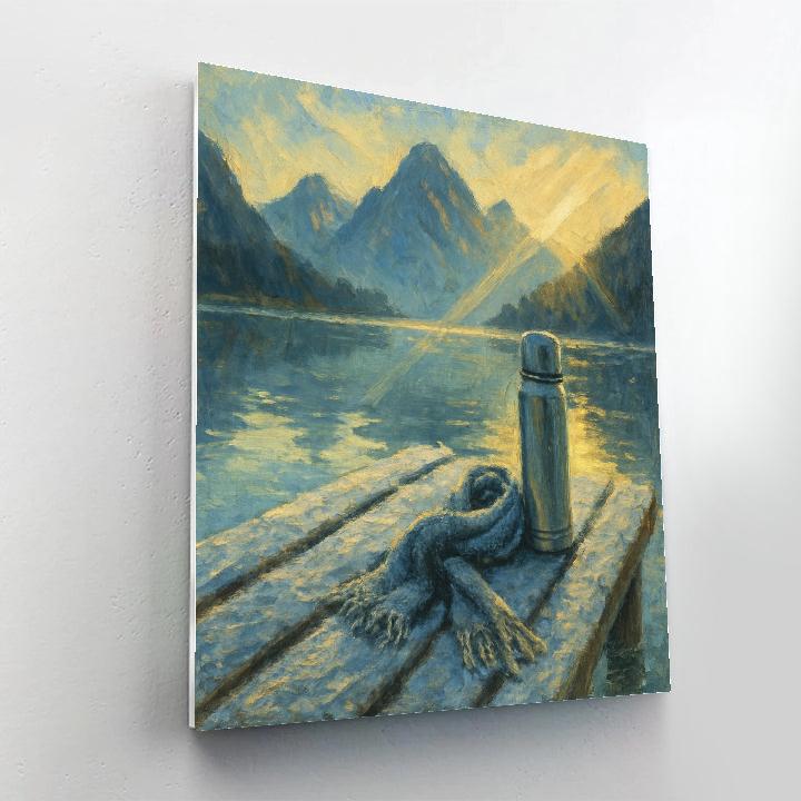 Frosted Dawn At High Ridge Lake Number painting