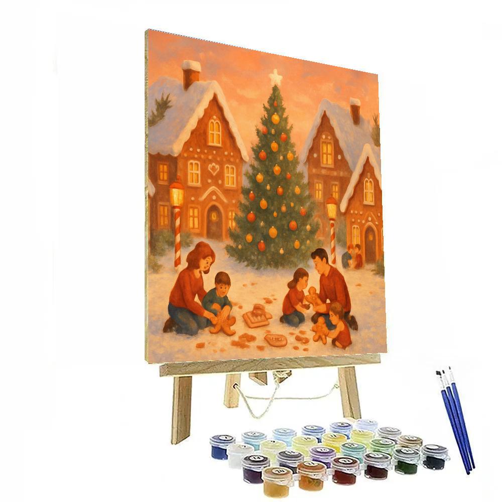 Gingerbread Lane Celebration paint by number
