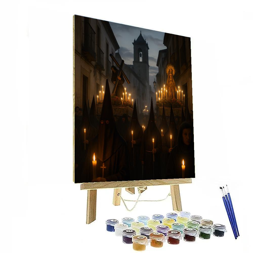 Semana Santa Procession At Dusk Paint by numbers kits