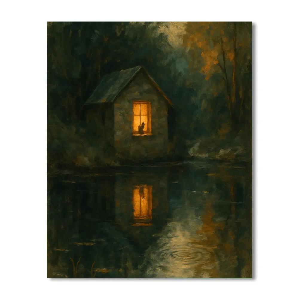 Hidden Cove Lantern Glow painting number kit