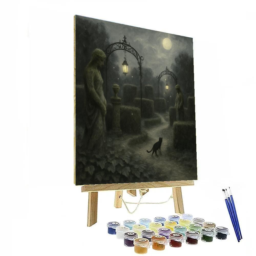 Moon Garden Of Whispers Paint by numbers art