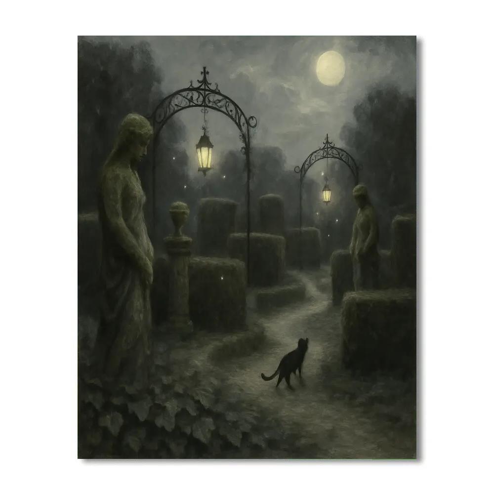 Moon Garden Of Whispers Paint by numbers art