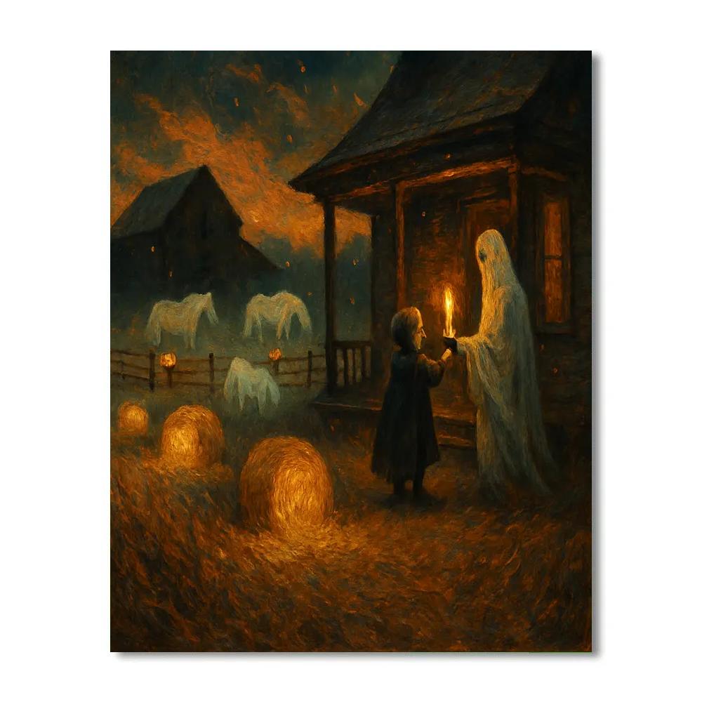 Spectral Farmstead Dusk paint by number