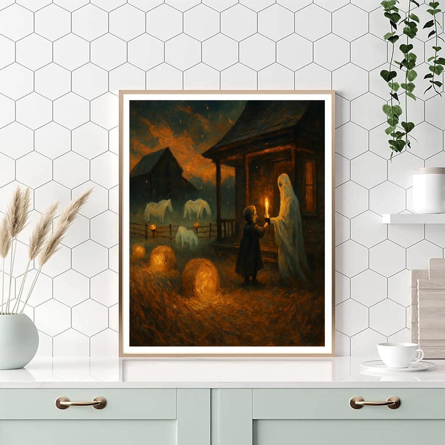 Spectral Farmstead Dusk paint by number