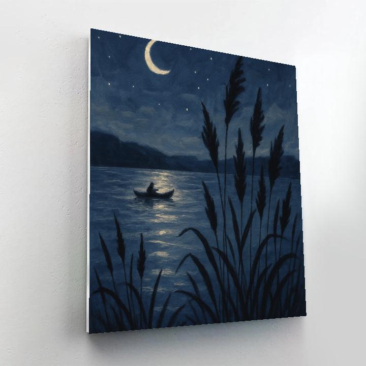 Moonlit Reeds And Quiet Pines Painting by numbers kit