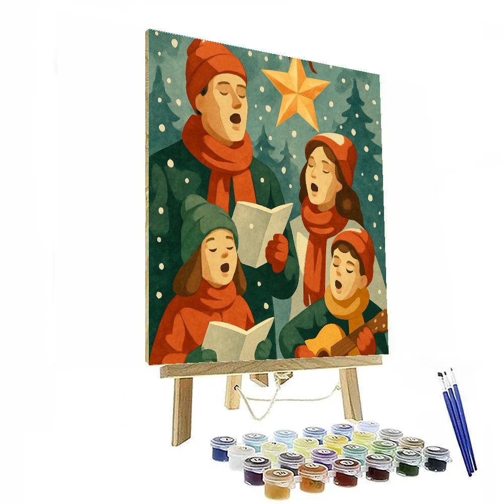 Snowflake Star Serenade paint by color