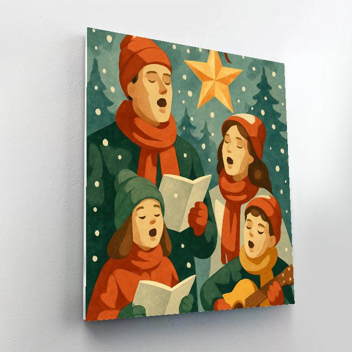 Snowflake Star Serenade paint by color