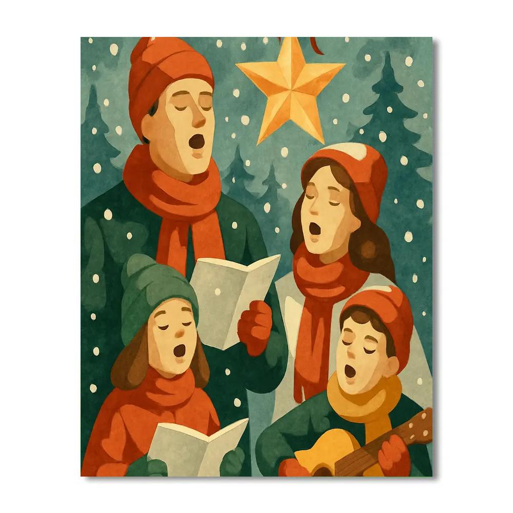 Snowflake Star Serenade paint by color