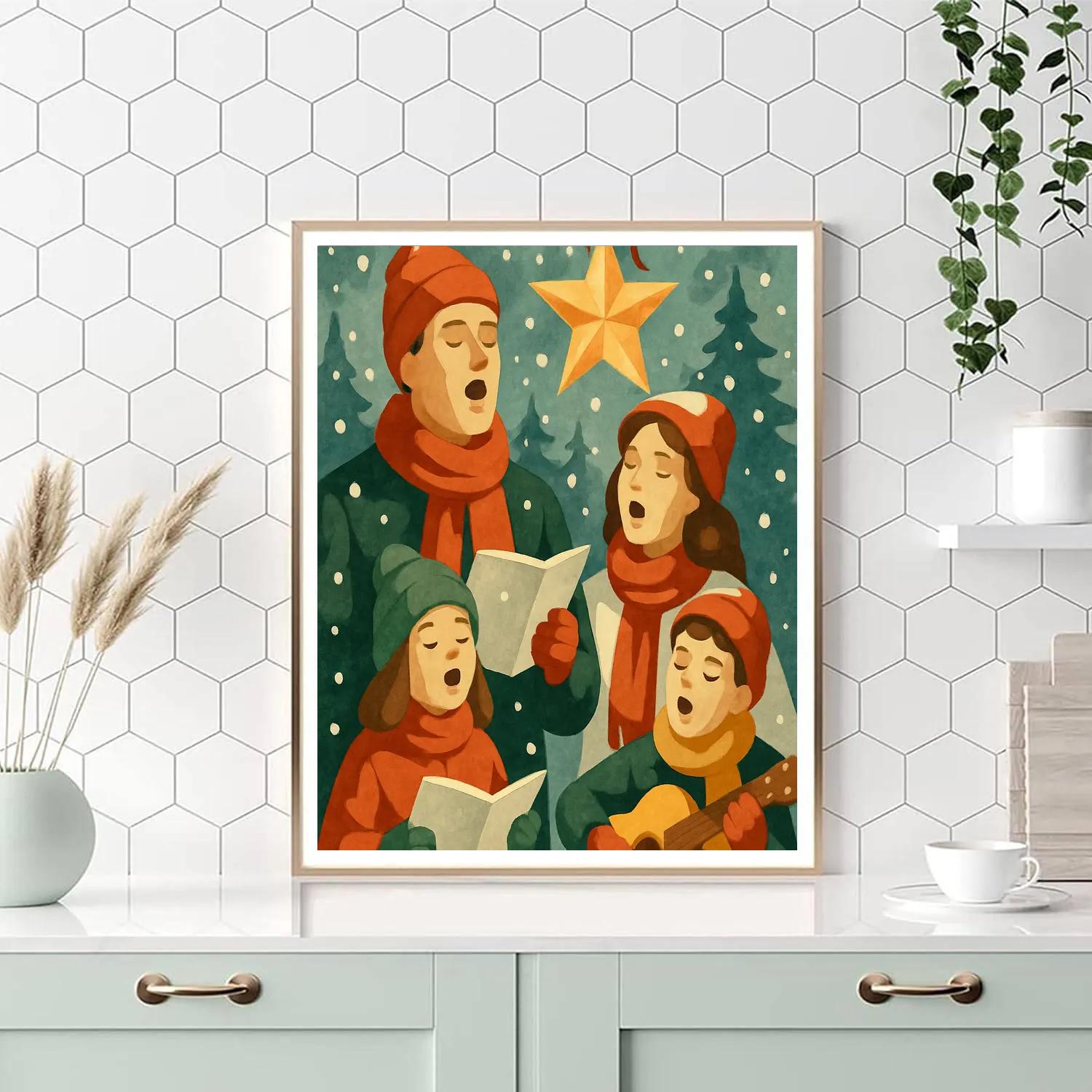 Snowflake Star Serenade paint by color