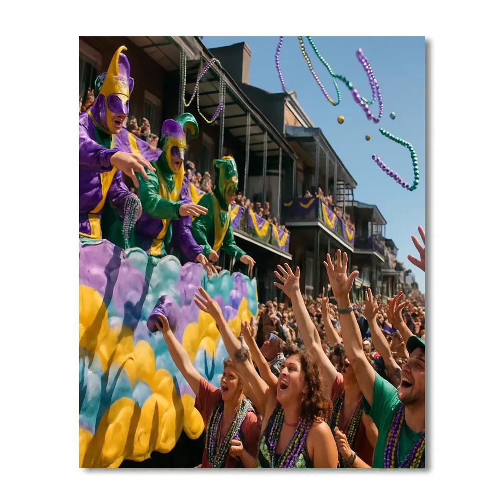 Mardi Gras New Orleans Street Krewe DIY paint by numbers