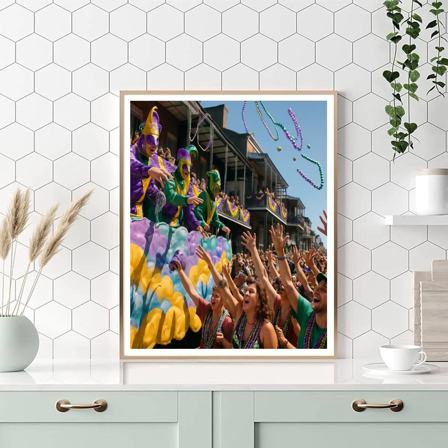 Mardi Gras New Orleans Street Krewe DIY paint by numbers