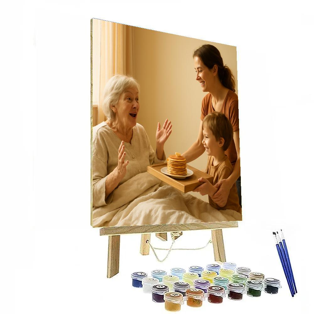 Morning Breakfast In Bed Surprise paint by number