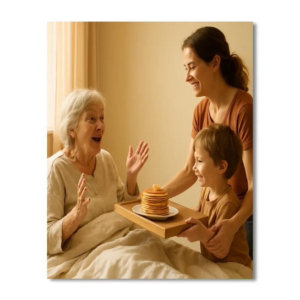 Morning Breakfast In Bed Surprise paint by number