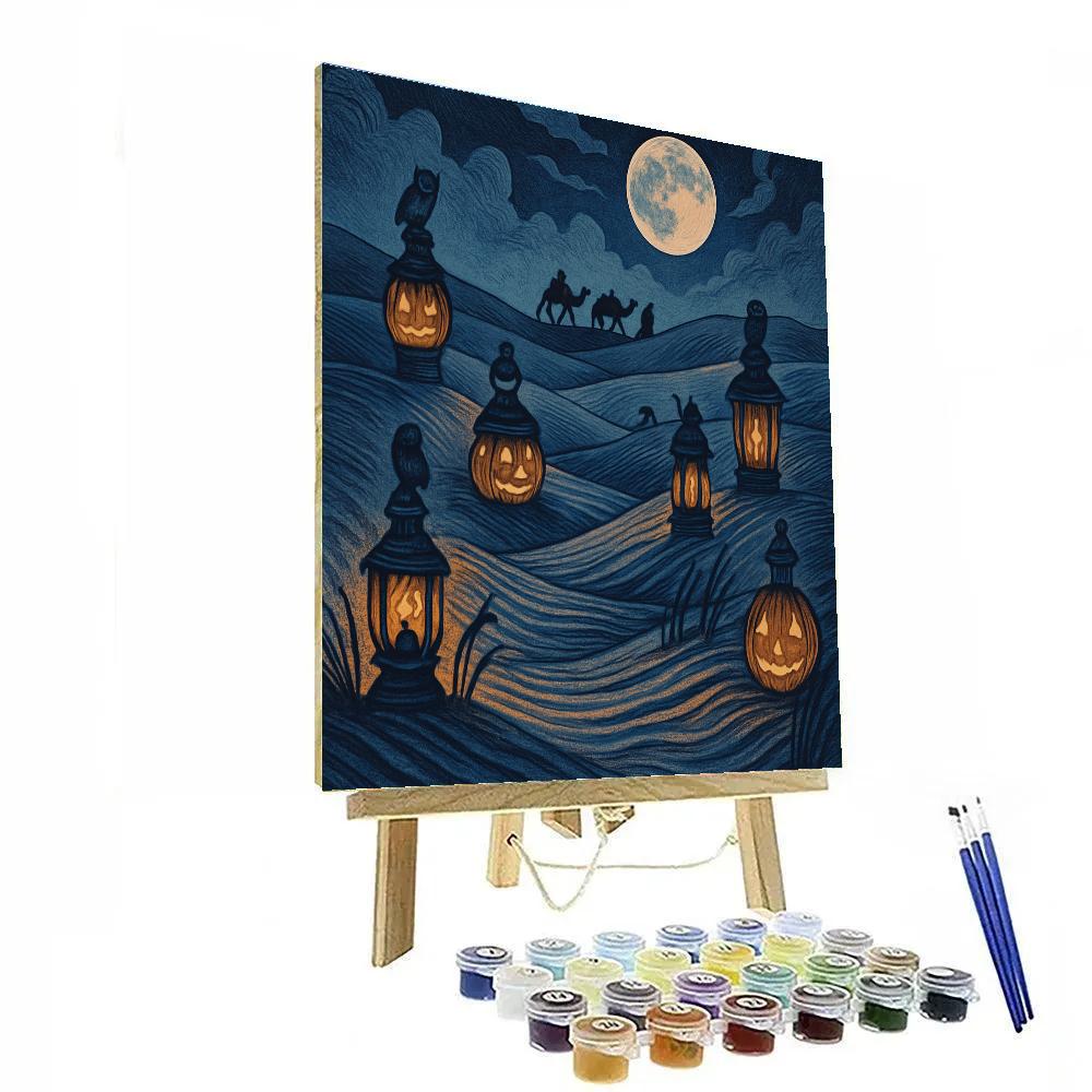 Lantern Dunes Under The Moon Paint by numbers kits