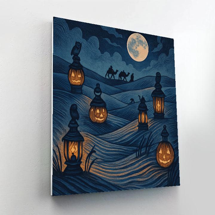 Lantern Dunes Under The Moon Paint by numbers kits