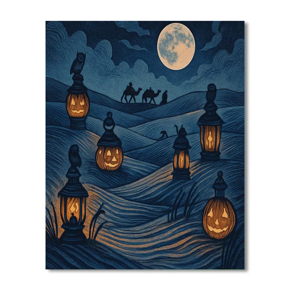 Lantern Dunes Under The Moon Paint by numbers kits