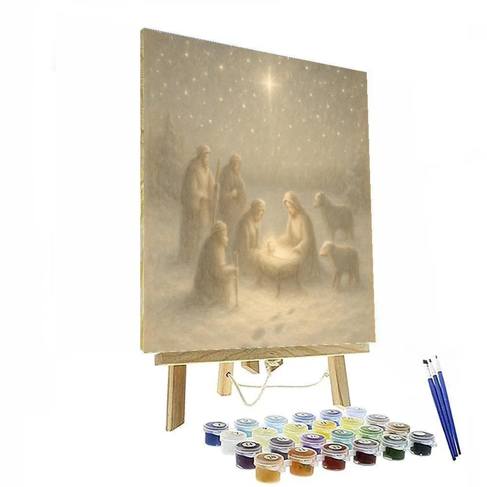 Starlight Nativity Meadow DIY paint by numbers