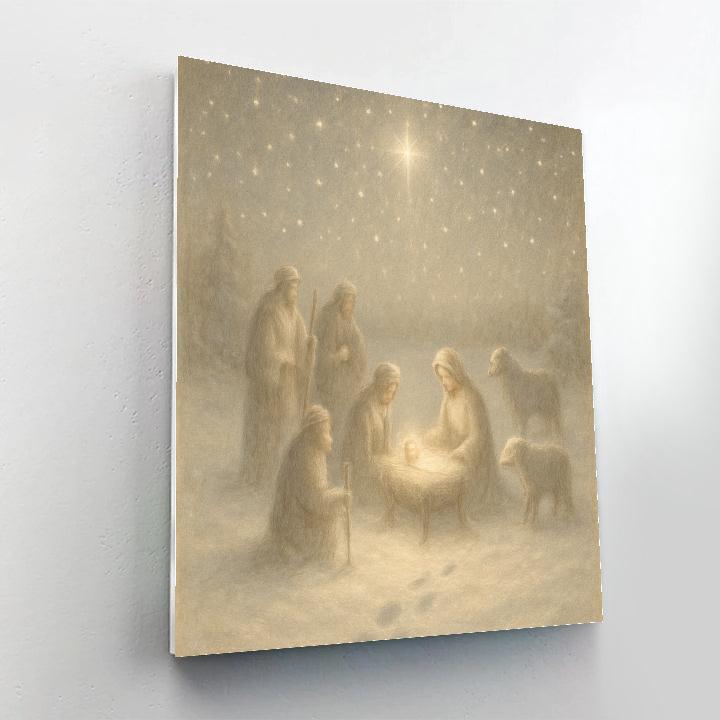 Starlight Nativity Meadow DIY paint by numbers