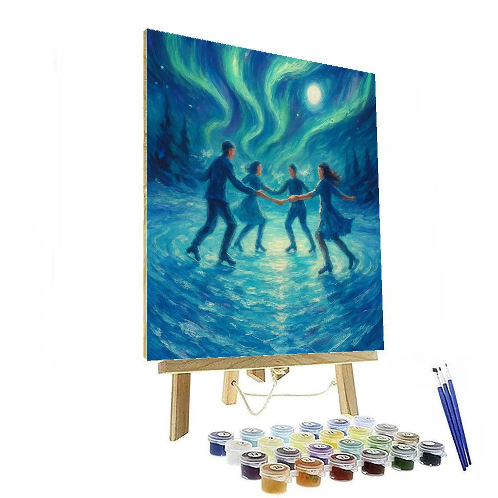 Aurora Skaters Circle painting number kit