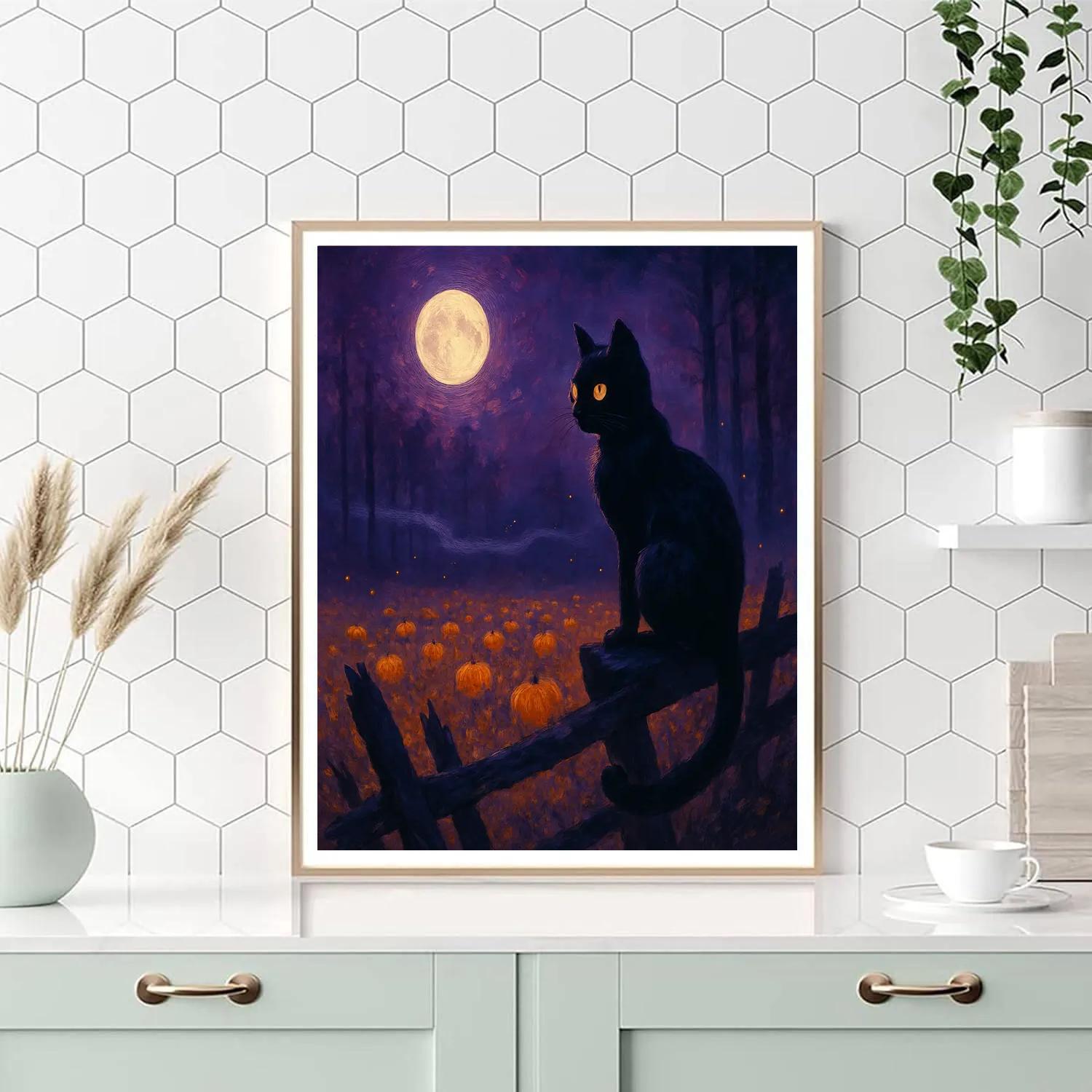 Nocturne Of The Black Cat Painting by numbers kit