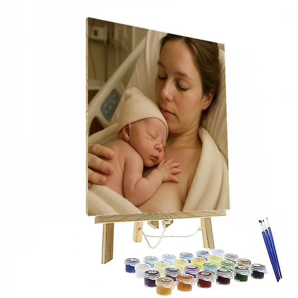 Mother And Newborn Hospital Embrace paint by number