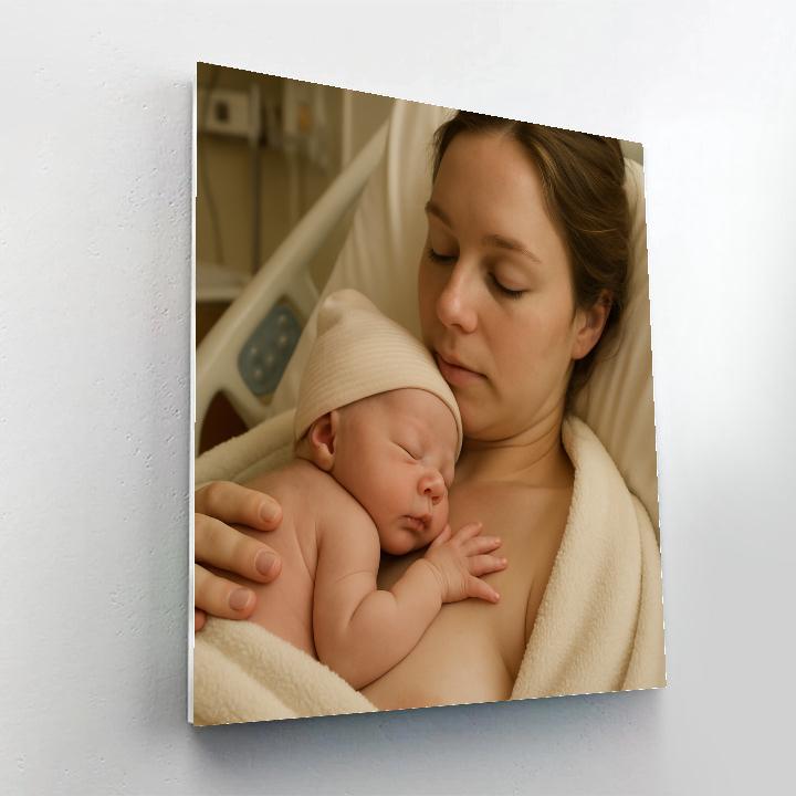 Mother And Newborn Hospital Embrace paint by number