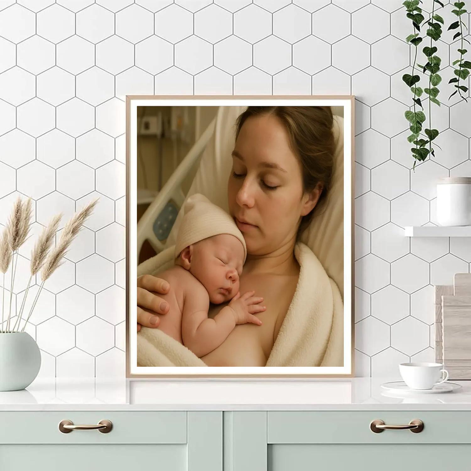 Mother And Newborn Hospital Embrace paint by number