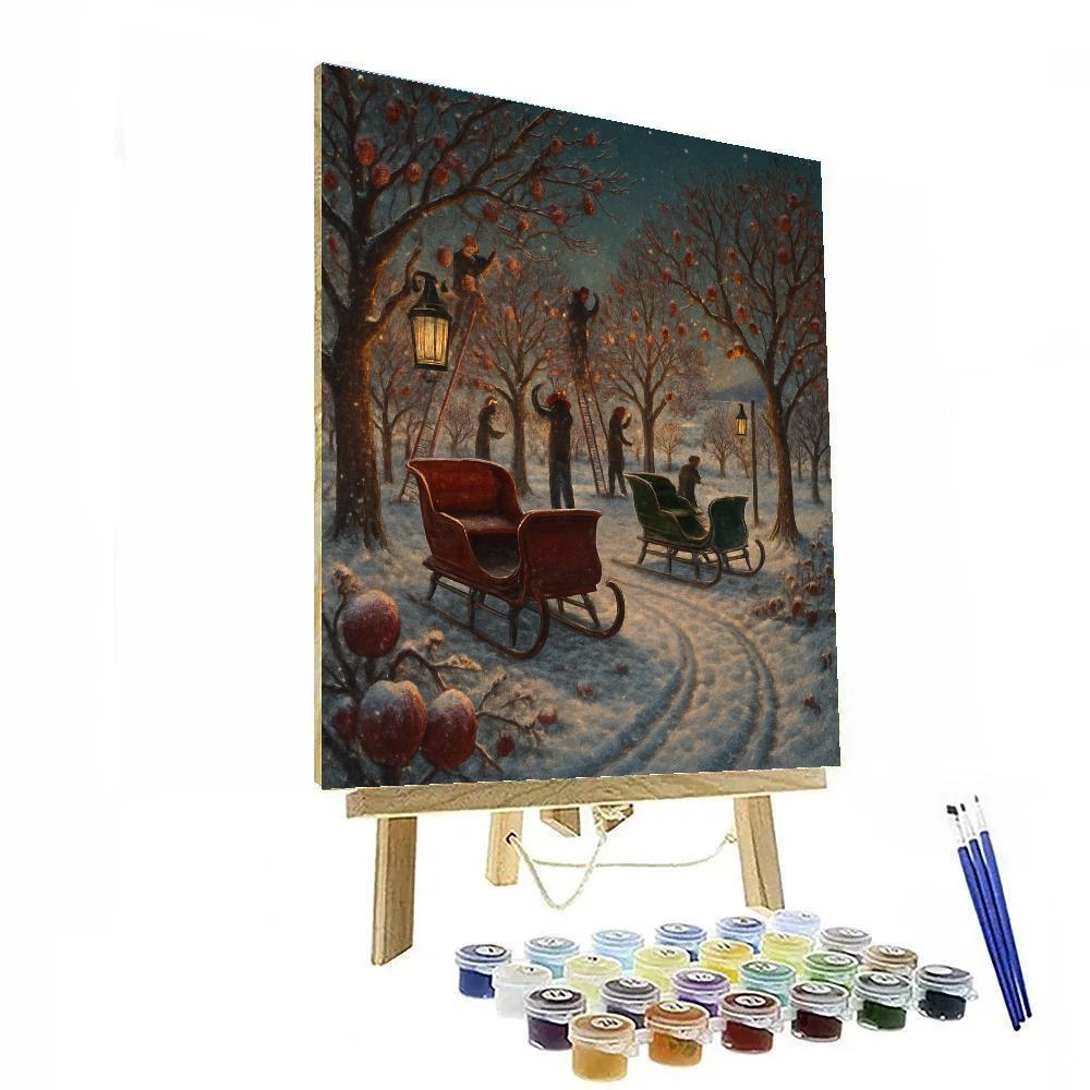 Sleighbell Orchard Twilight Number painting