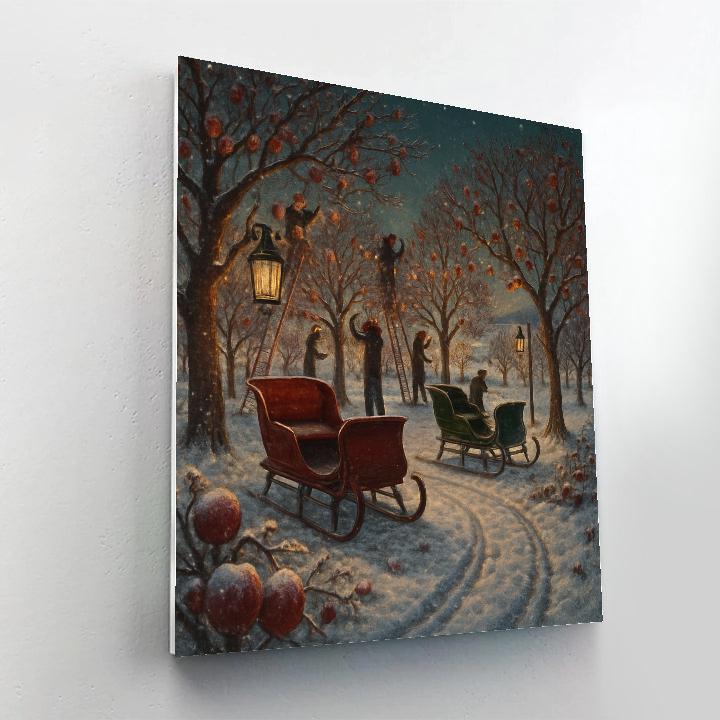 Sleighbell Orchard Twilight Number painting