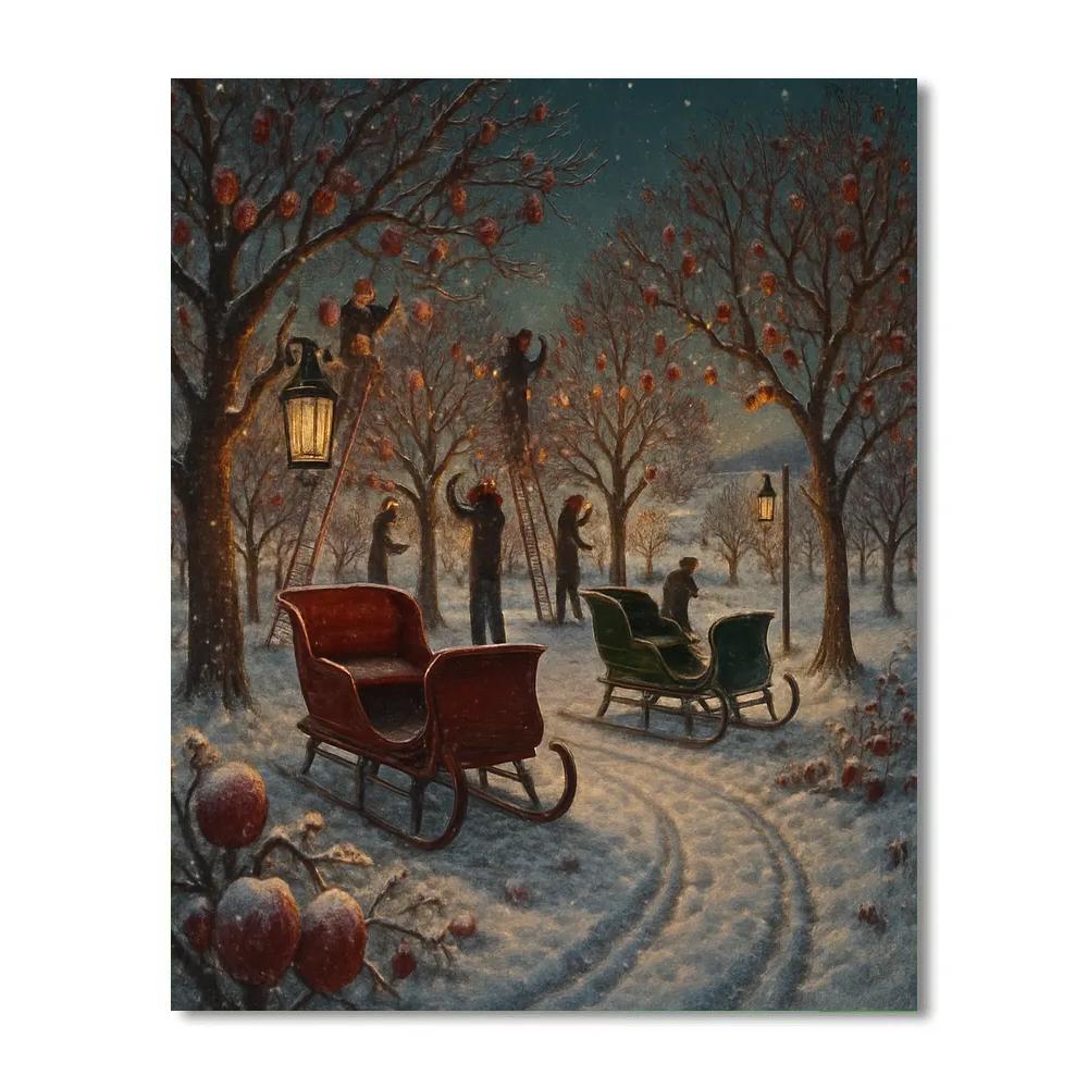 Sleighbell Orchard Twilight Number painting