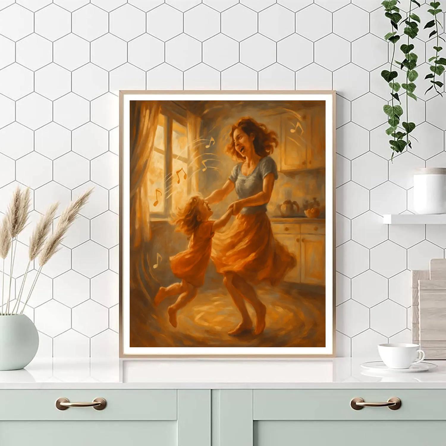 Dance Together In Kitchen Light DIY paint by numbers