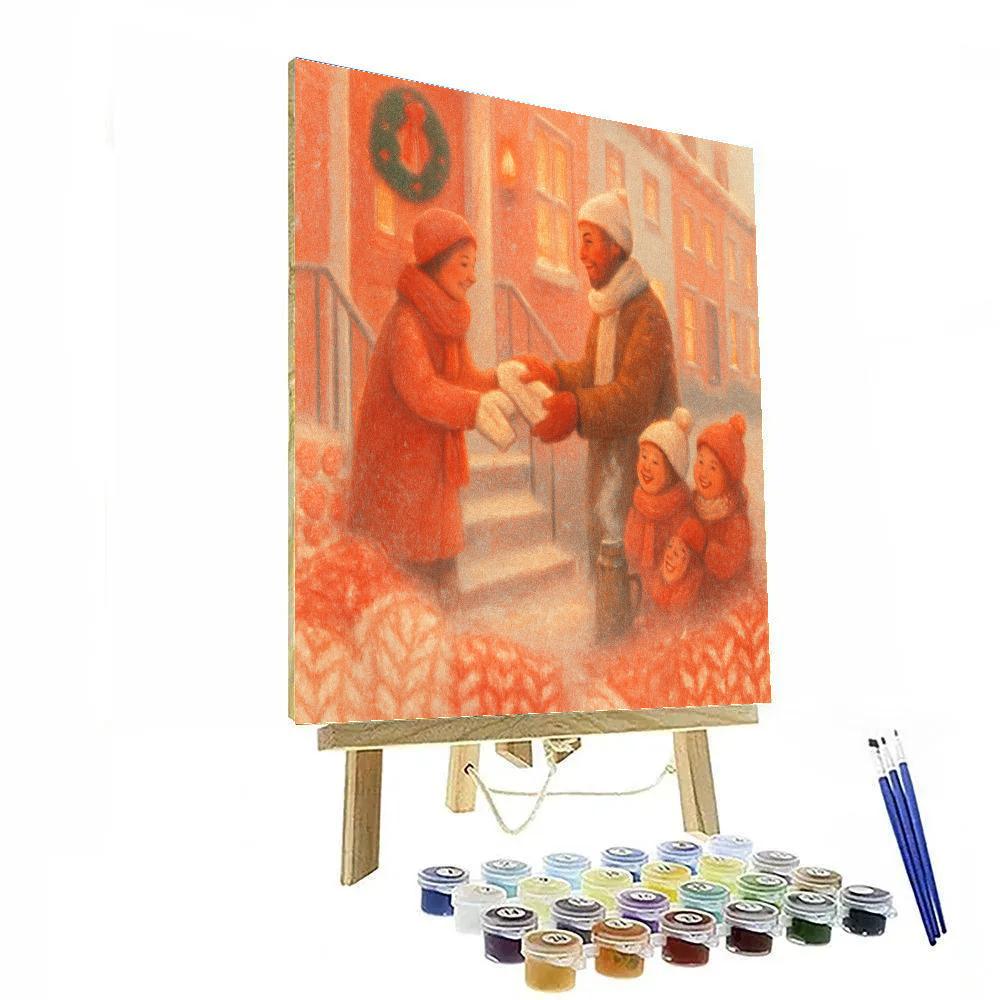 Warm Mittens Exchange Paint by numbers art