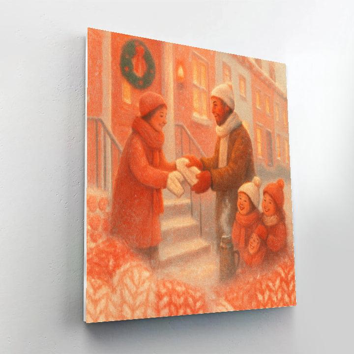 Warm Mittens Exchange Paint by numbers art