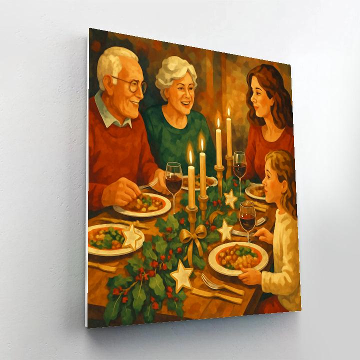 Golden Ribbon Feast Painting by numbers kit