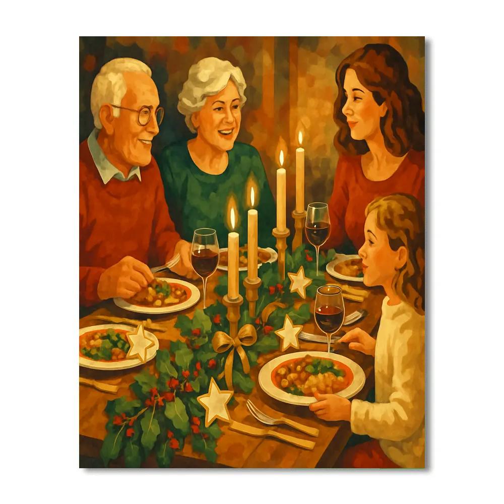 Golden Ribbon Feast Painting by numbers kit