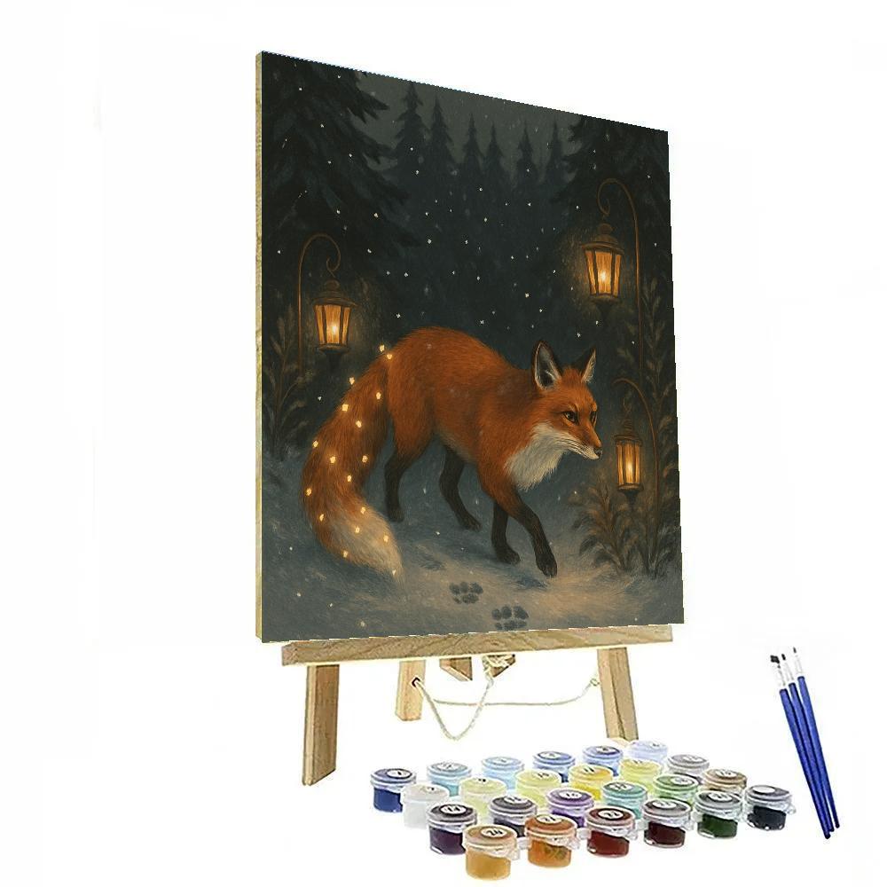 Holiday Lantern Foxglow paint by numbers