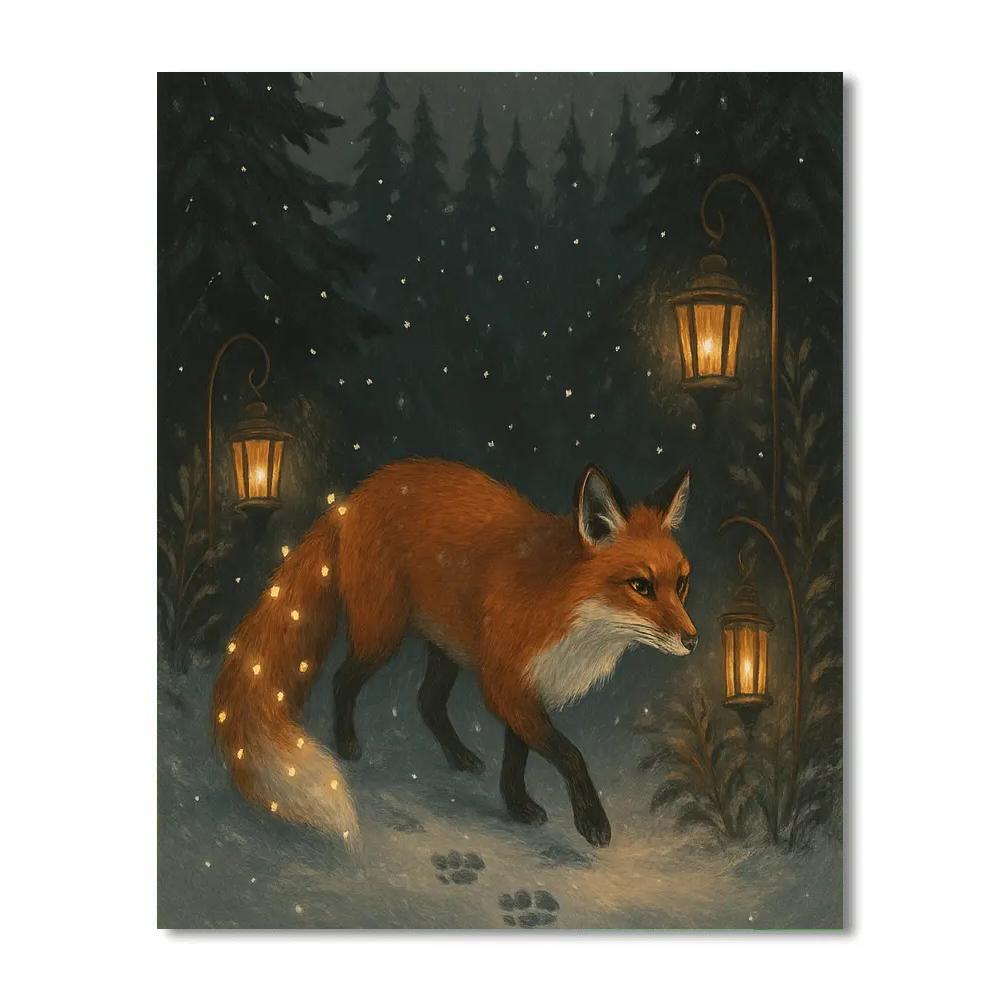 Holiday Lantern Foxglow paint by numbers