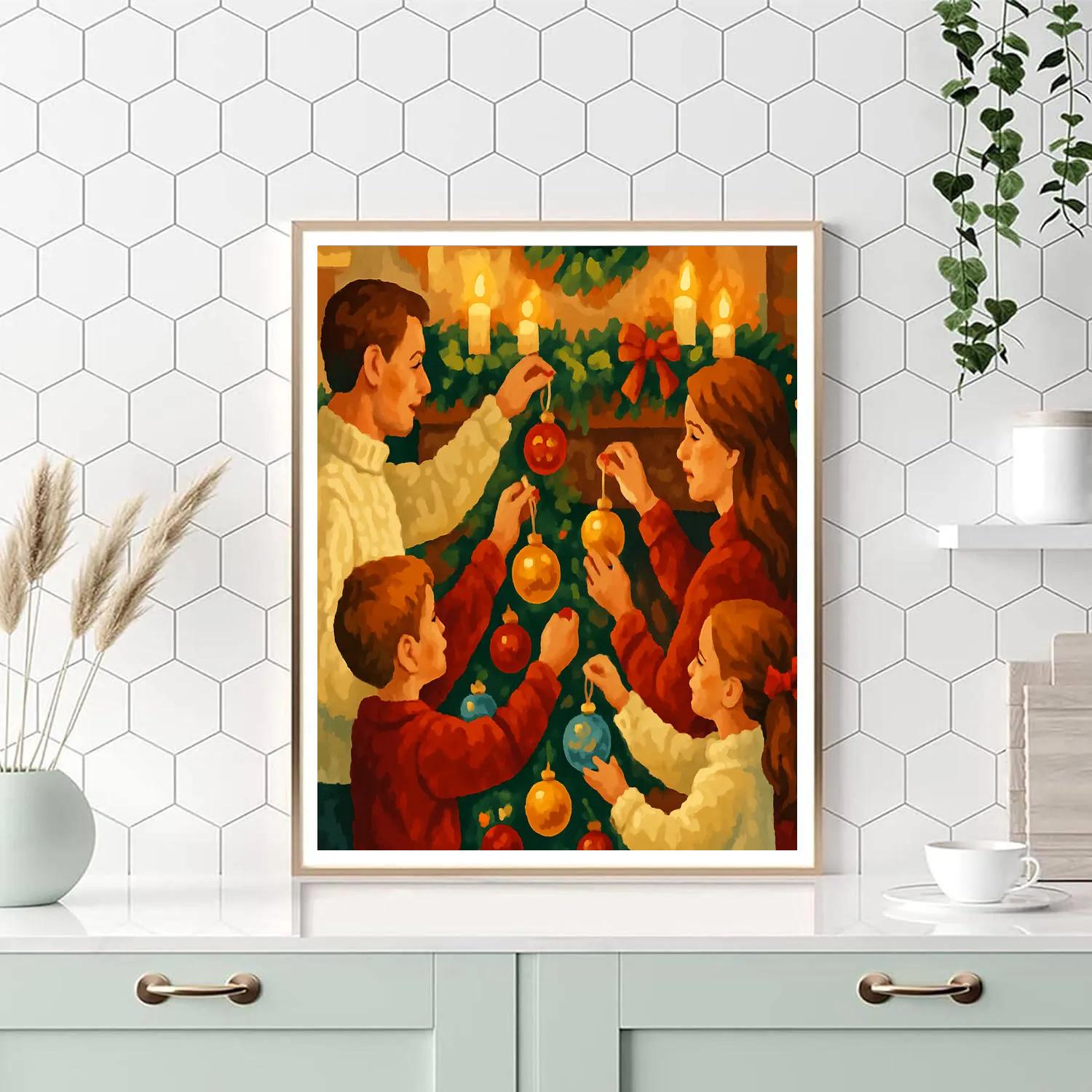 Ornaments Around The Hearth Number painting